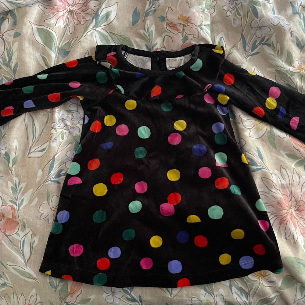 Hanna Andersson Velour Polka Dot Dress🎉👗 - Picture 2 of 7
